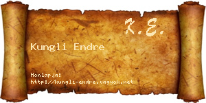 Kungli Endre névjegykártya