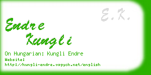 endre kungli business card